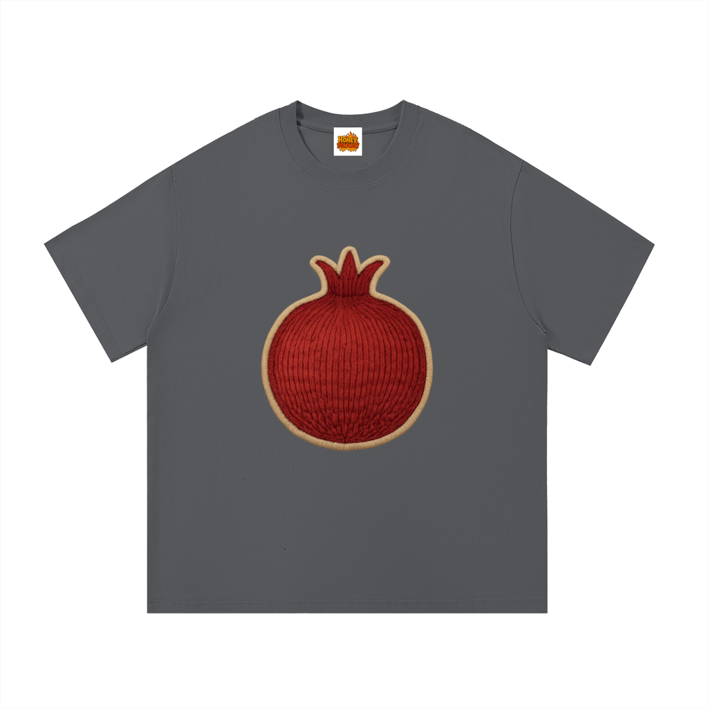 Big Stitched Whole Pom Cotton T-Shirt