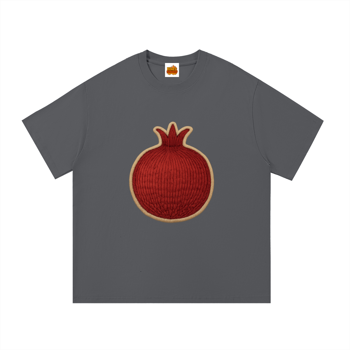 Big Stitched Whole Pom Cotton T-Shirt