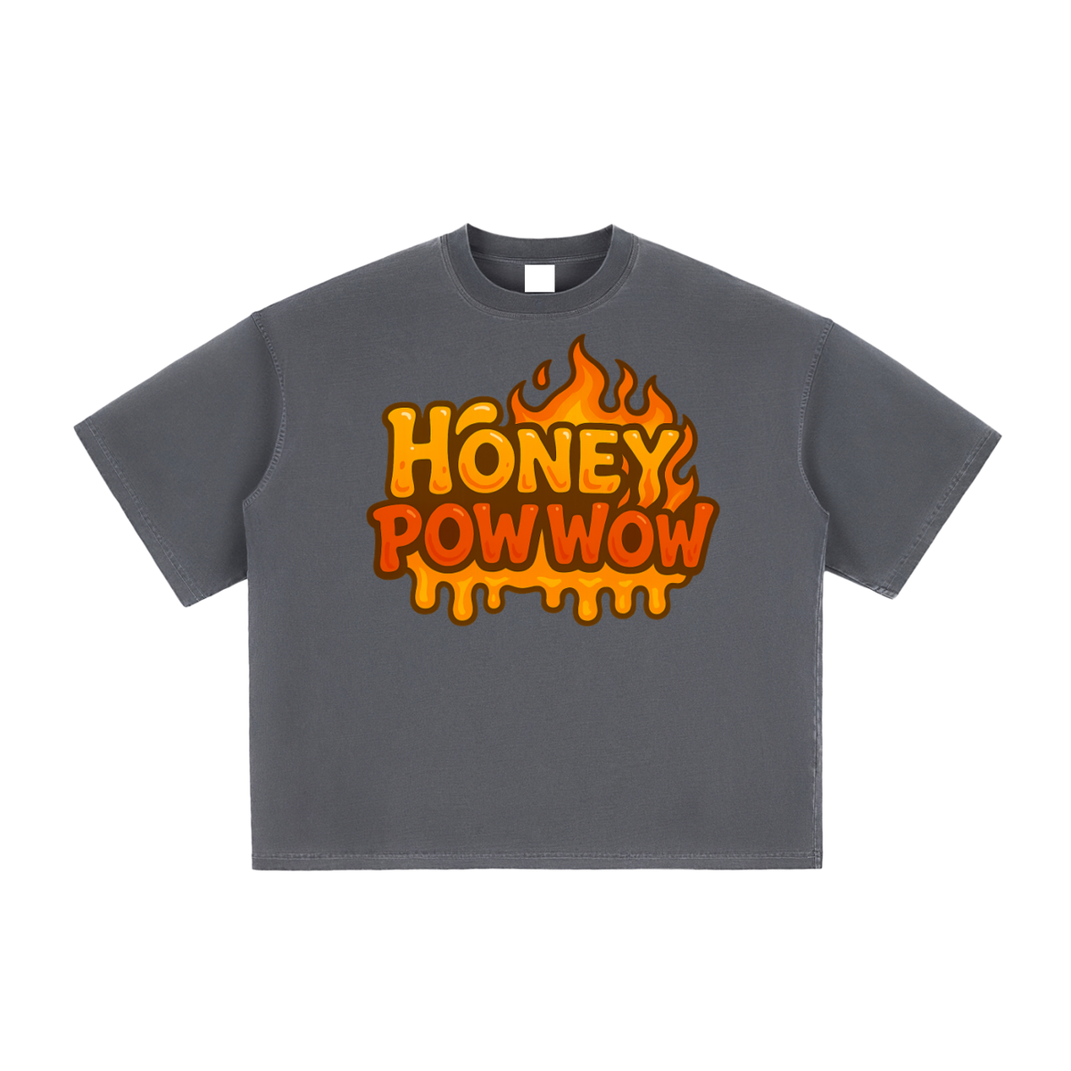 Honey PowWow Vintage Washed Boxy T-Shirt
