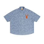 Staghorn Logo Unisex Boxy Vintage Wash Denim Shirt
