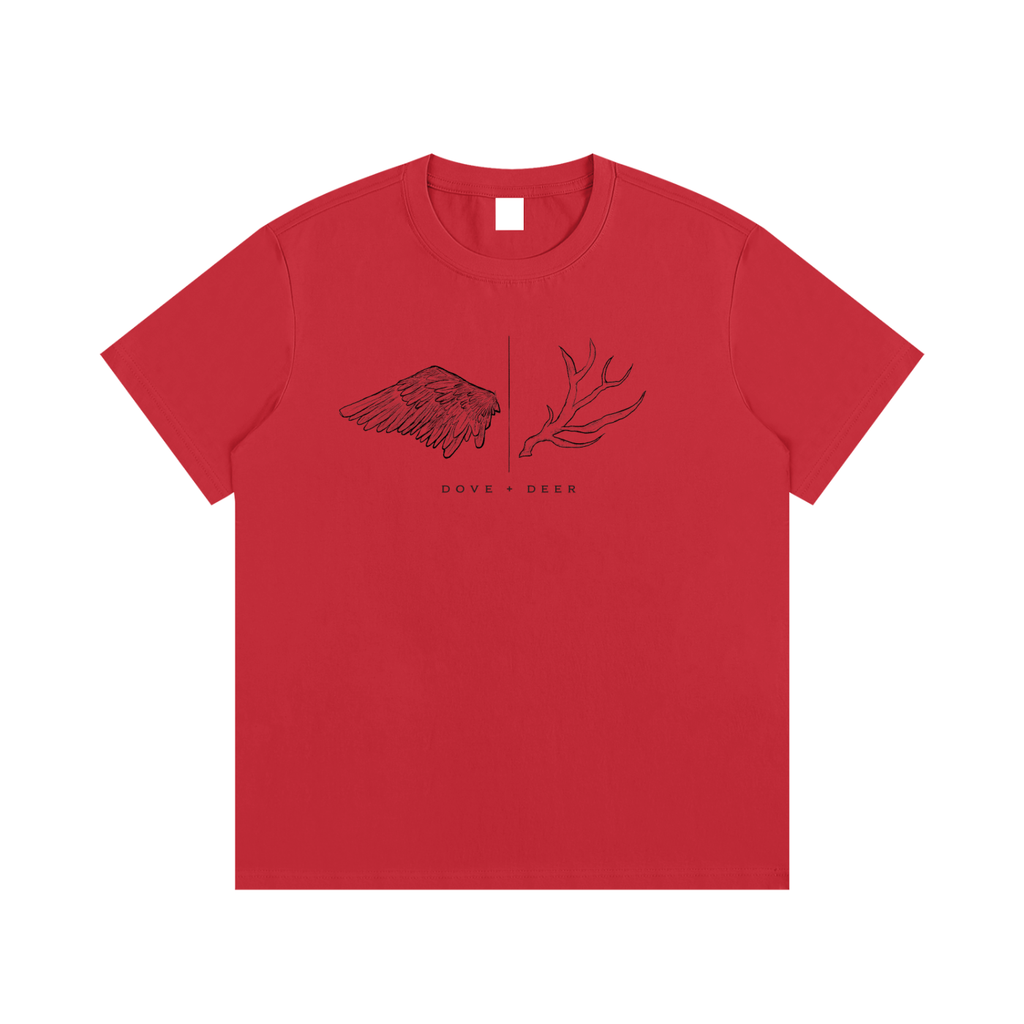 Dove + Deer Logo Cotton T-Shirt