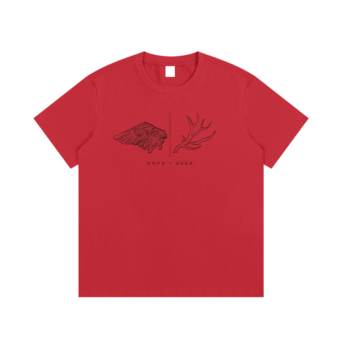 Dove + Deer Logo Cotton T-Shirt