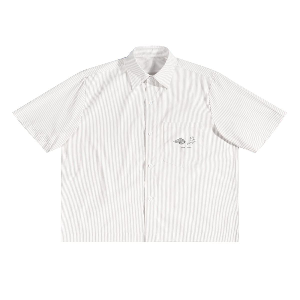 Dove Vs Deer Oversized Vertical Stripe Boxy Shirt