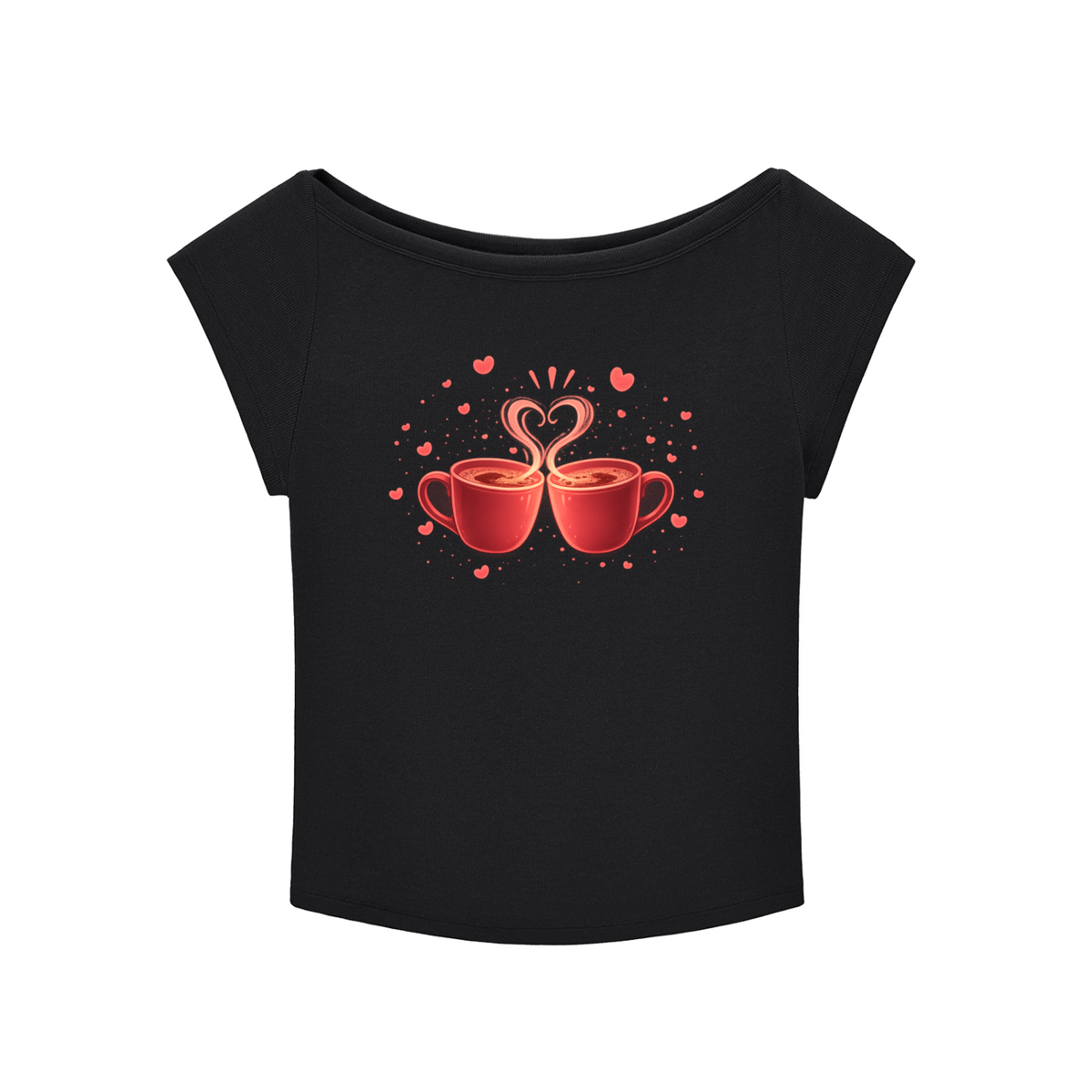 Coffee in Love Wide Neck Baby T-shirt