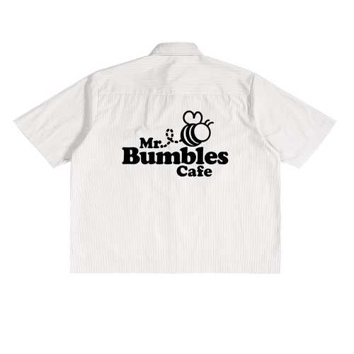 Bumbles Heart and Logo Oversized Vertical Stripe Boxy Shirt