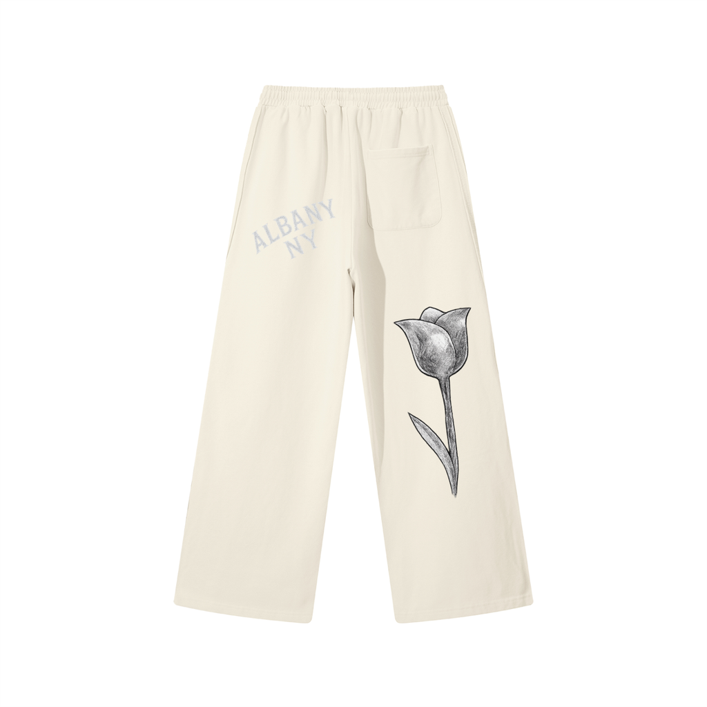 Grey Tulip Contrast Tape Straight-Leg Sweatpants
