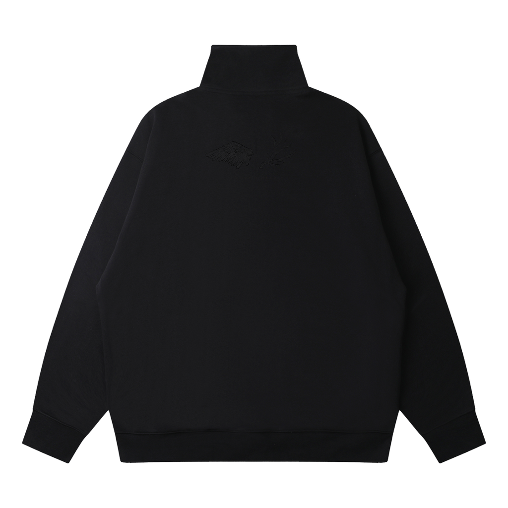 The Egg Heart Quarter-Zip Drop Shoulder Sweatshirt