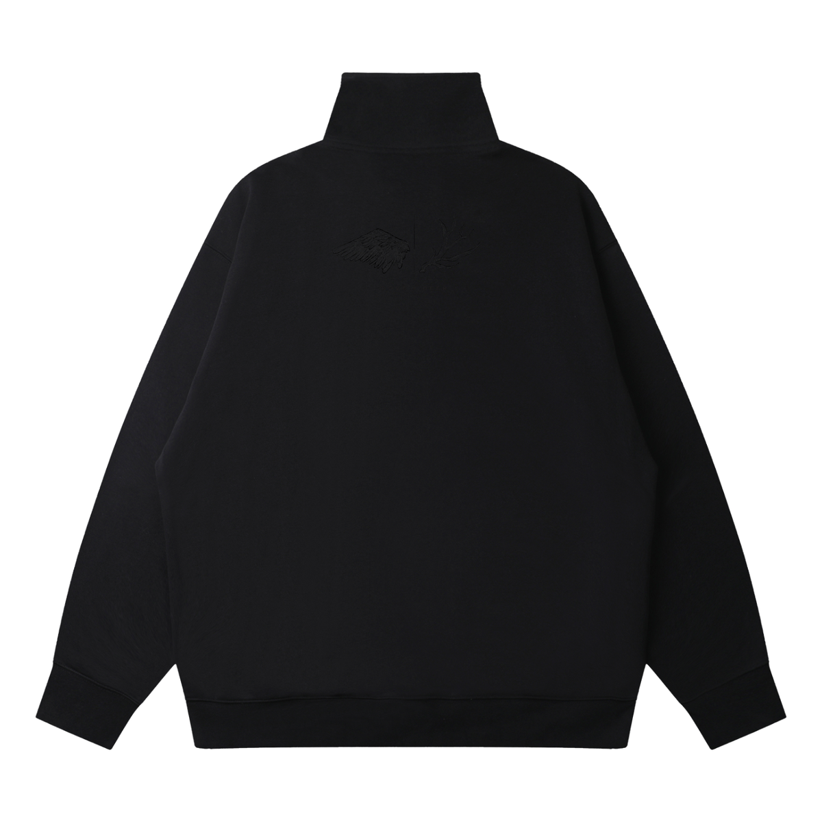 The Egg Heart Quarter-Zip Drop Shoulder Sweatshirt