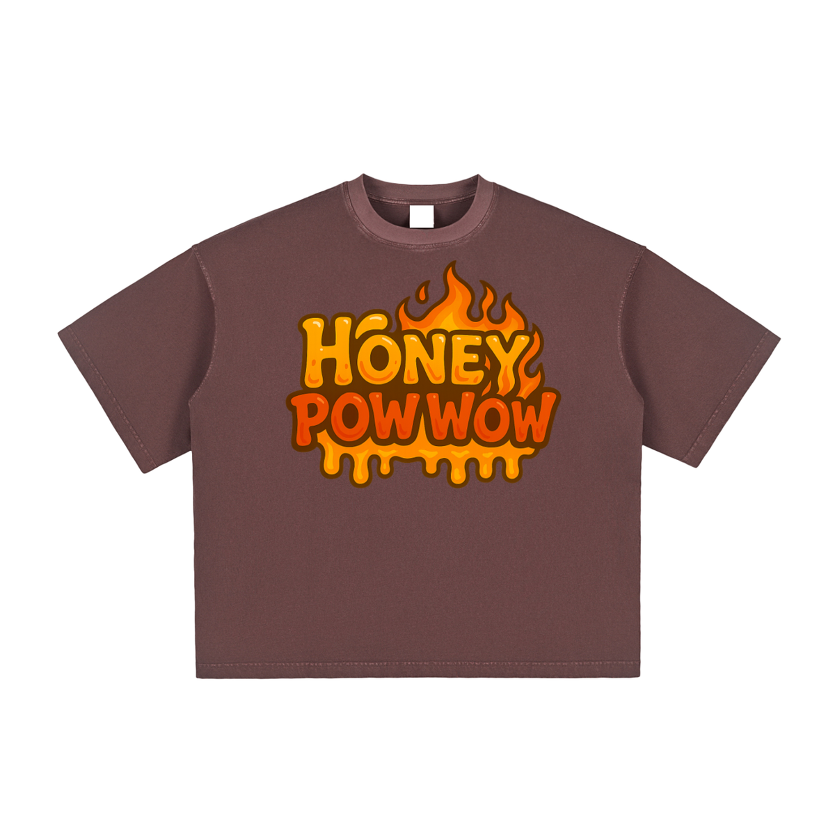 Honey PowWow Vintage Washed Boxy T-Shirt
