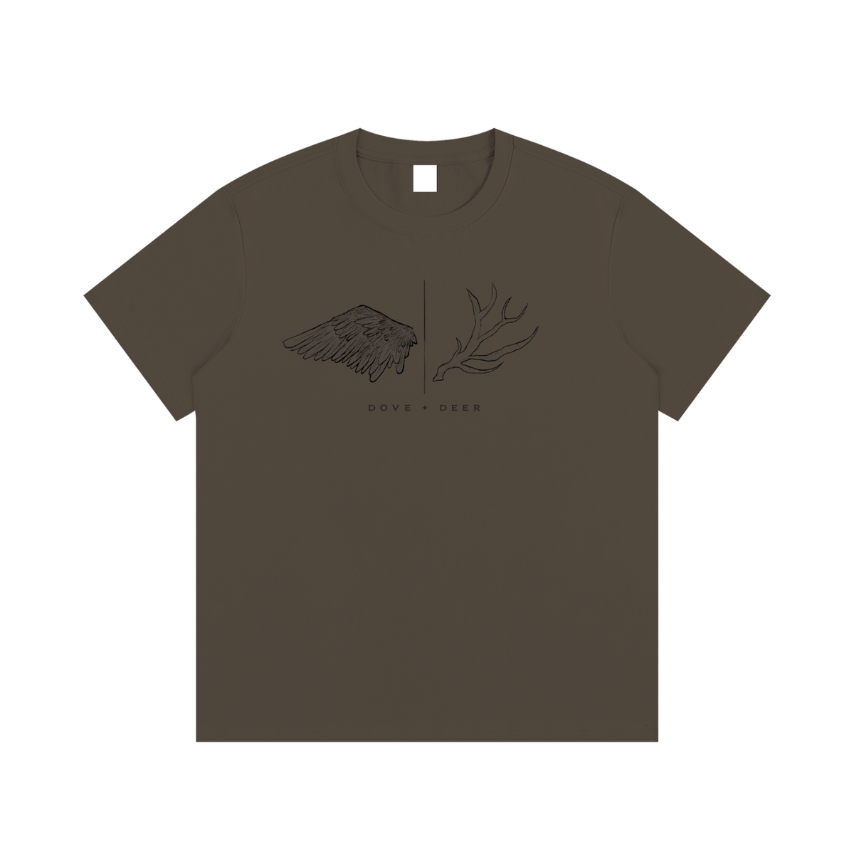 Dove + Deer Logo Cotton T-Shirt