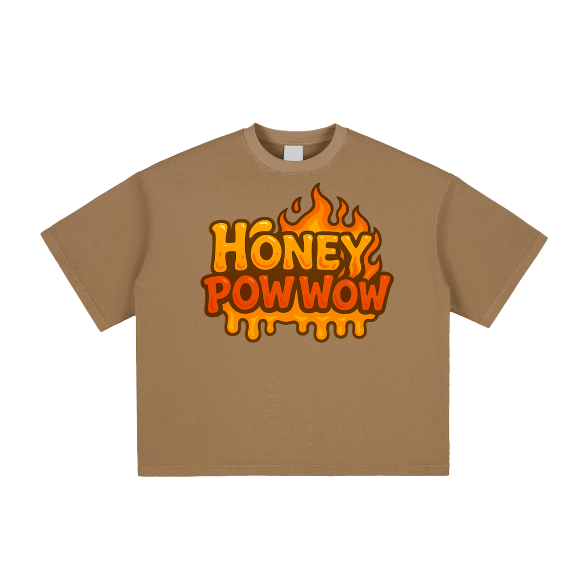 Honey PowWow Vintage Washed Boxy T-Shirt