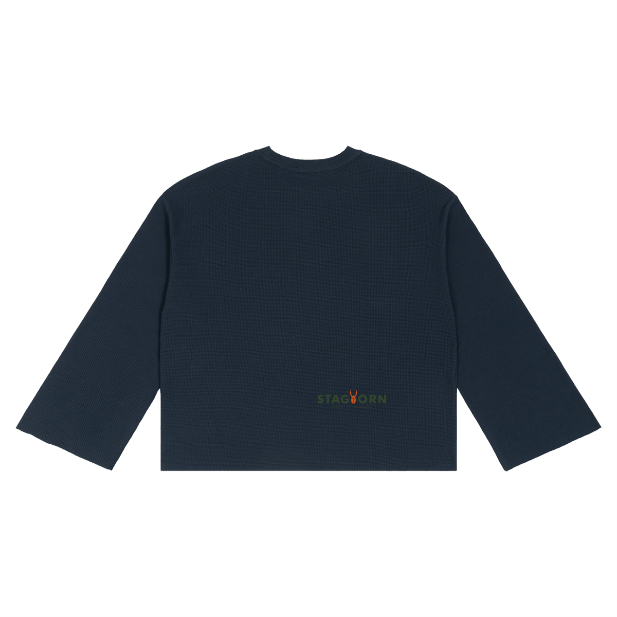 Staghorm Large Logo Unisex Waffle Raw Edge T-Shirt