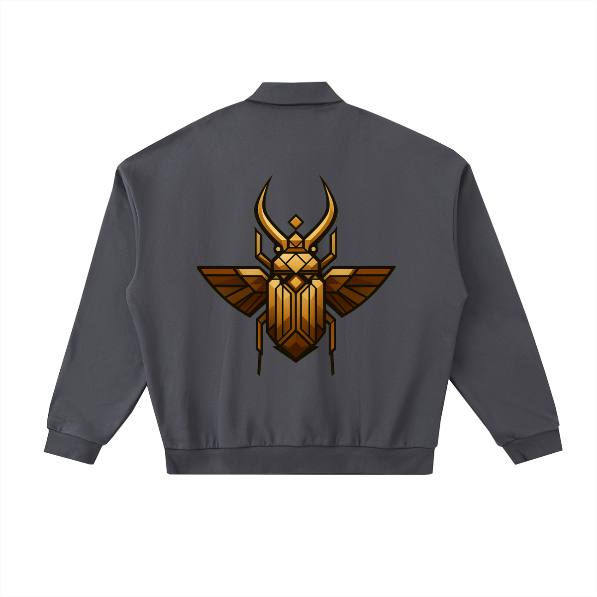 Geometric Beetle Heavyweight Fleece Polo Sweatshirt