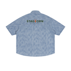 Staghorn Logo Unisex Boxy Vintage Wash Denim Shirt