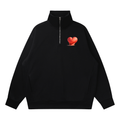The Egg Heart Quarter-Zip Drop Shoulder Sweatshirt