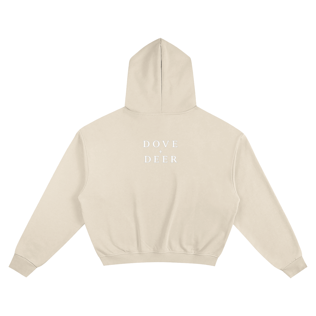 Nipper in a Dove Hoodie Cotton Cropped Hoodie