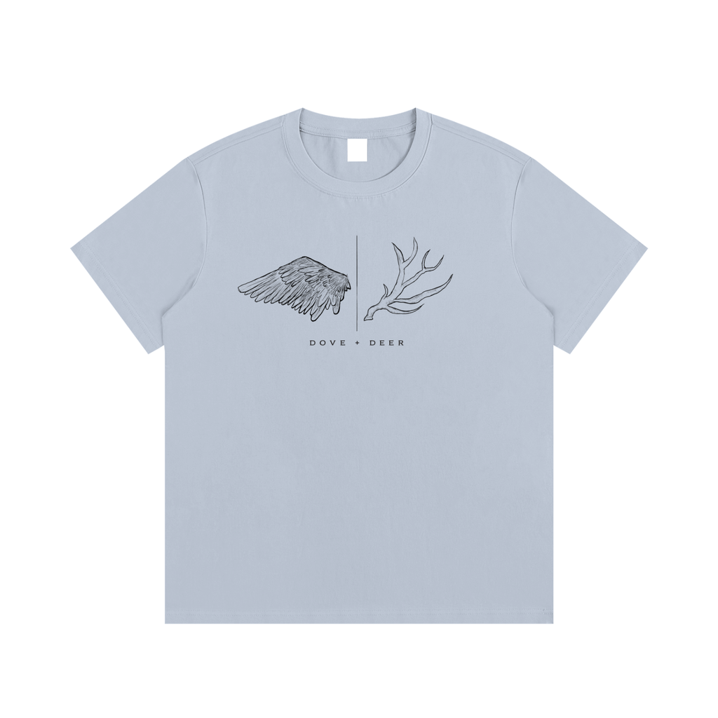 Dove + Deer Logo Cotton T-Shirt