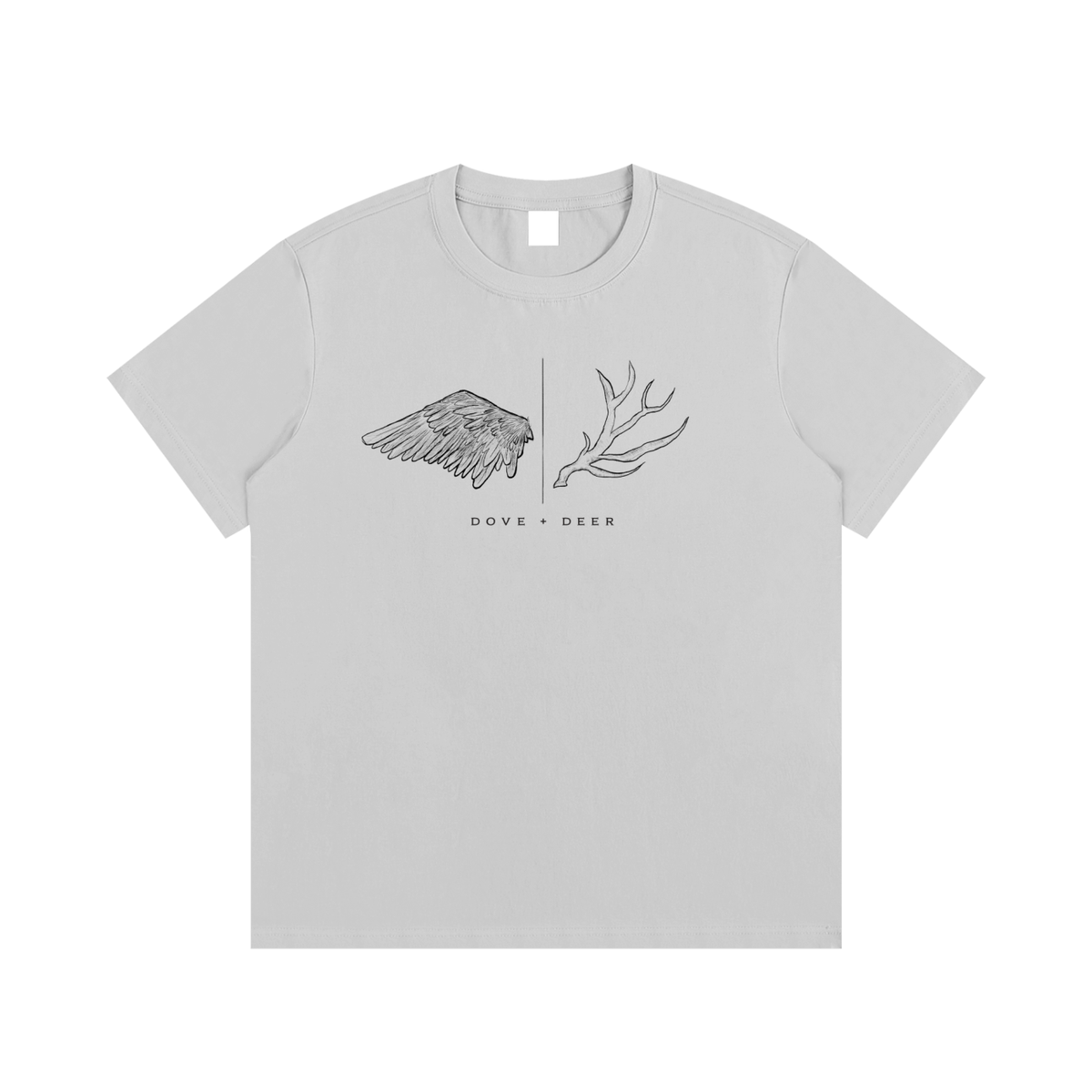 Dove + Deer Logo Cotton T-Shirt