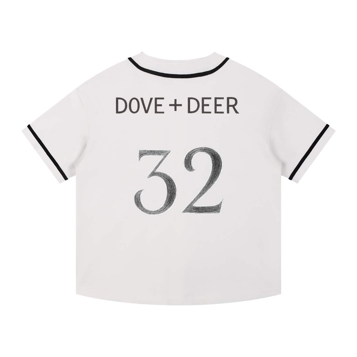 Dove+Deer Logo Front/ 32 Back Contrast Piped Button-Up Jersey