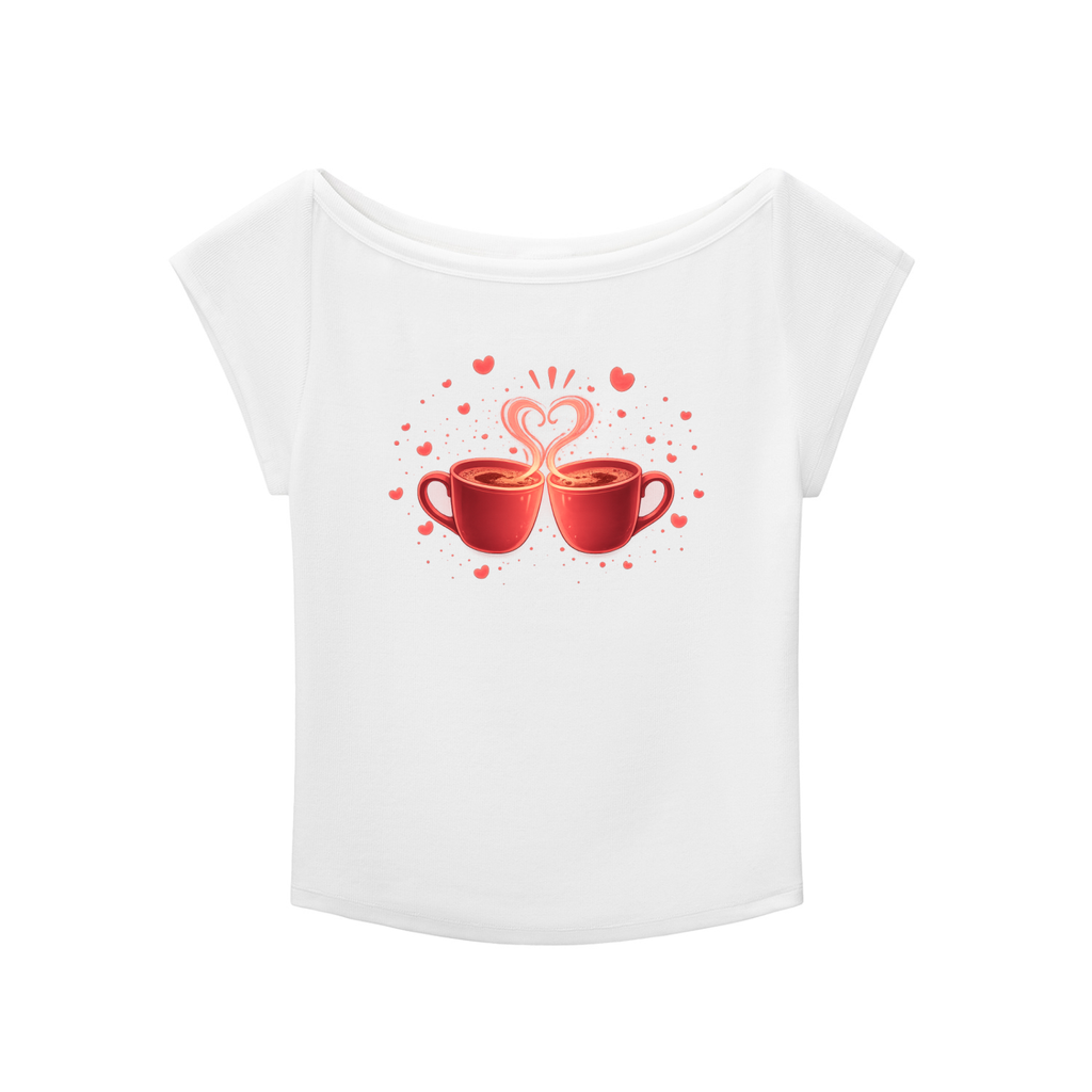 Coffee in Love Wide Neck Baby T-shirt