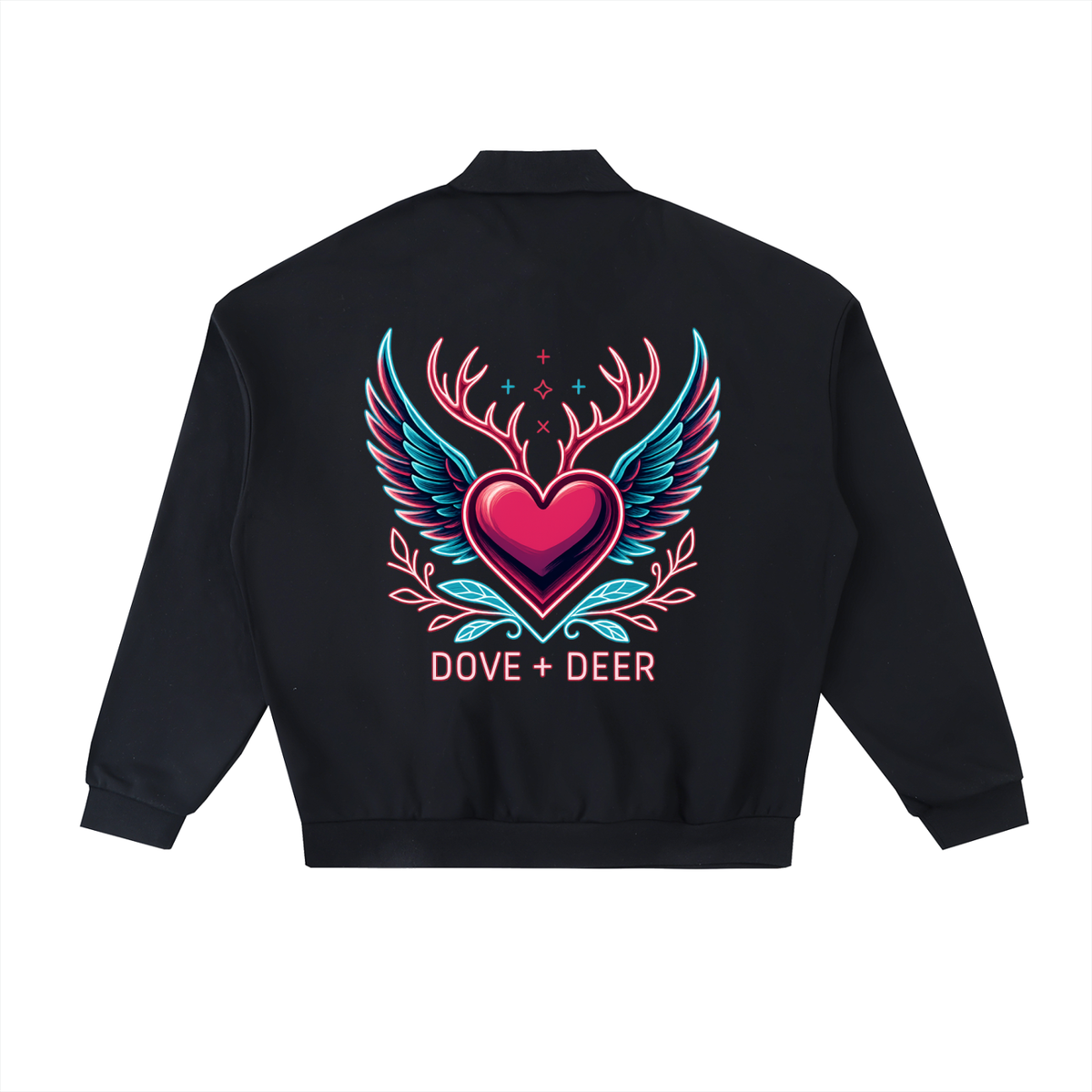 Dove + Deer Neon Heavyweight Fleece Polo Sweatshirt