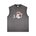 Bumbles Heart Wing Reverse Washed Tank Top