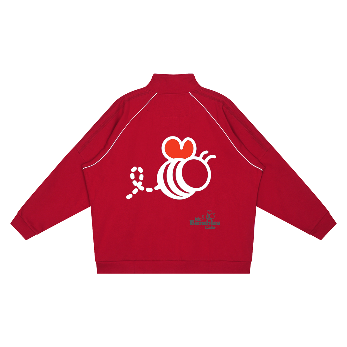 Bumbles Heart Wing Reflection Striped Raglan Sleeve Jacket