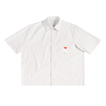 Bumbles Heart and Logo Oversized Vertical Stripe Boxy Shirt