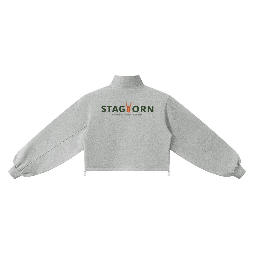 Staghorn Logo Women’s Mock-Neck Quarter-Zip Sweatshirt