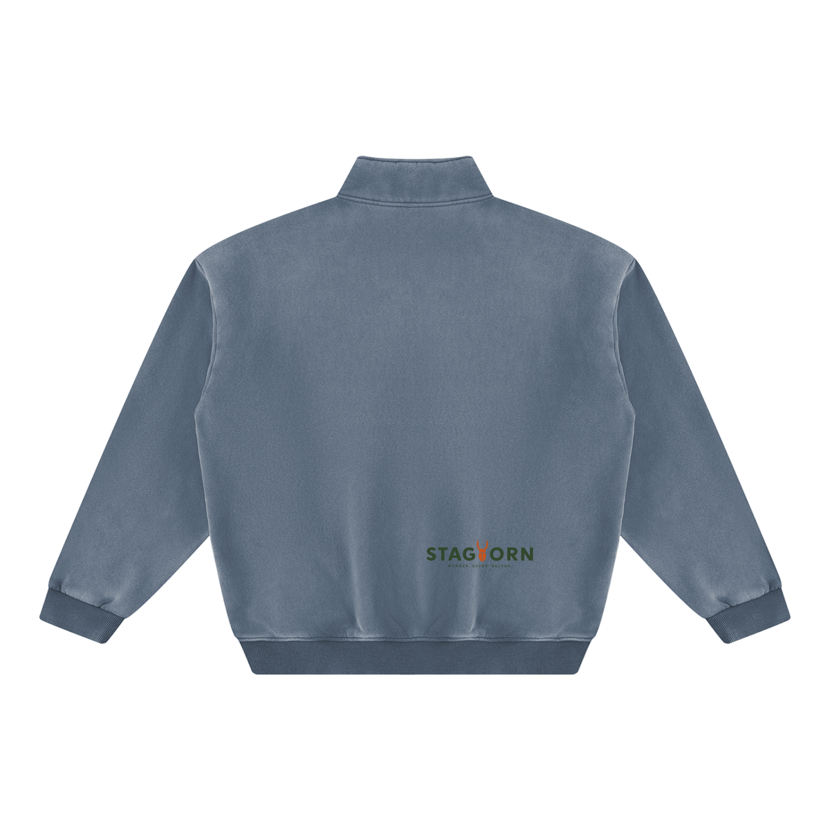 StagHorn Huge Logo Unisex Vintage Wash Fleece Sweatshirt