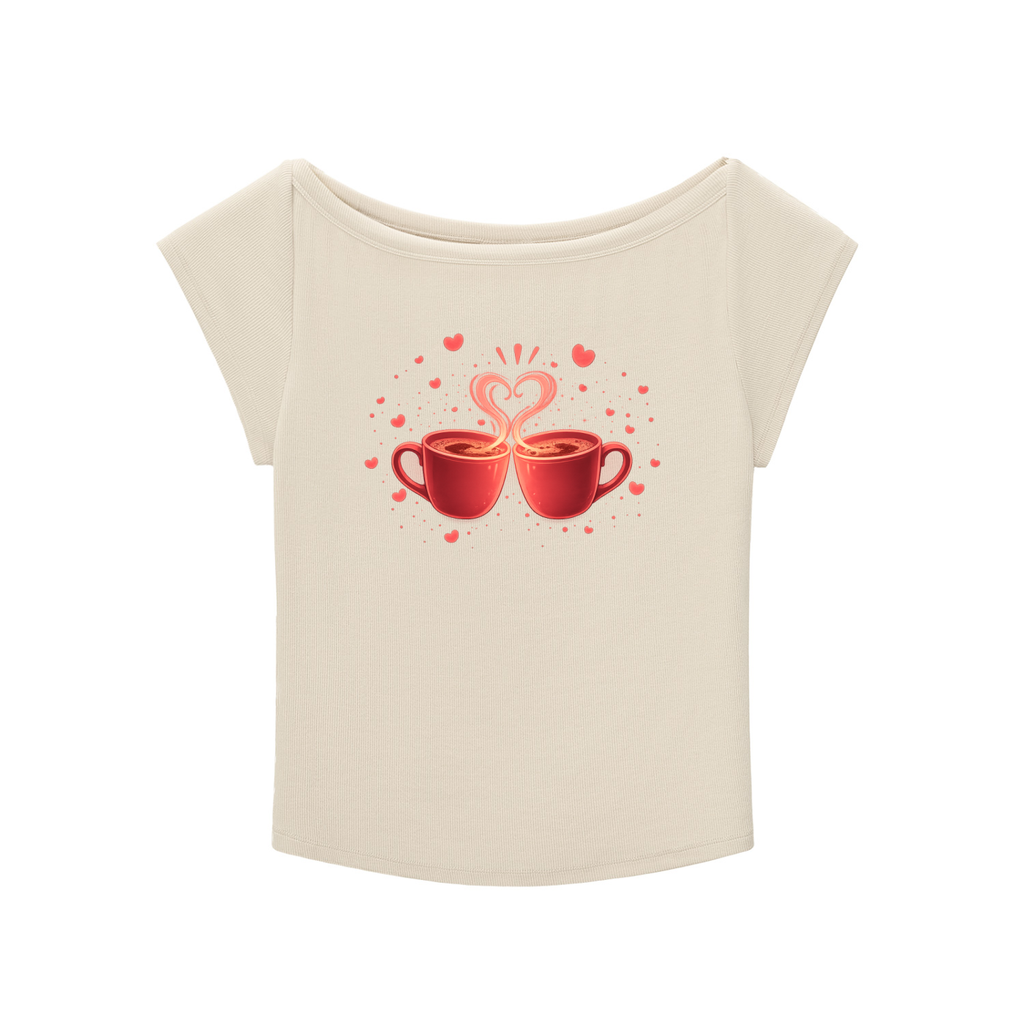 Coffee in Love Wide Neck Baby T-shirt