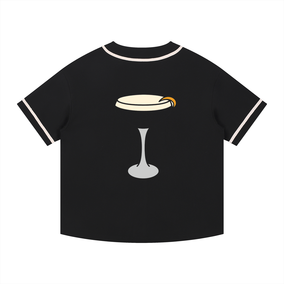 D+D Espressotini Contrast Piped Button-Up Jersey