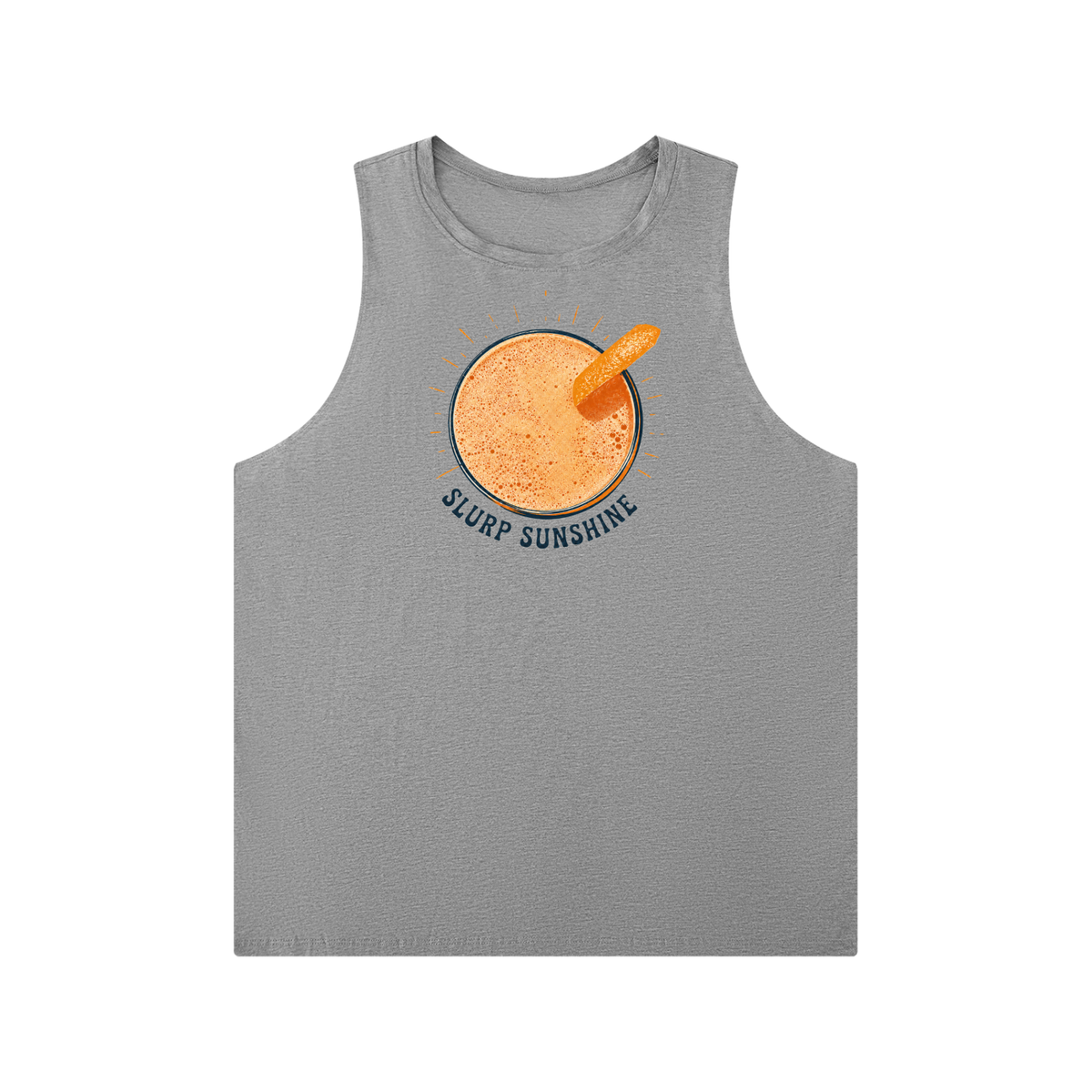 Slurp of Sunshine Men's Solid Color Crewneck Tank Top