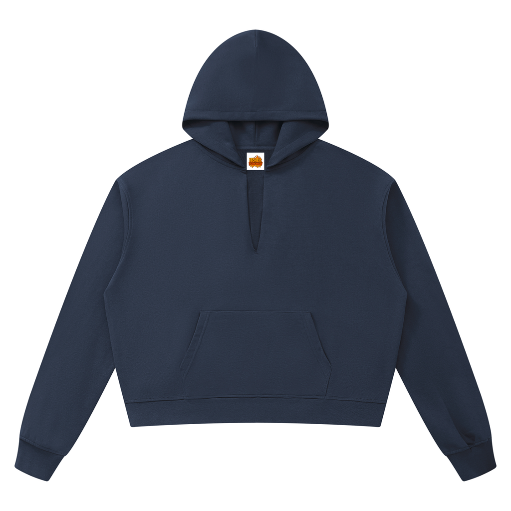 Mozzarellax Unisex Boxy Raw Edge Hoodie