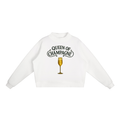 Queen of Champagne Mock-Neck Crew Sweatshirt