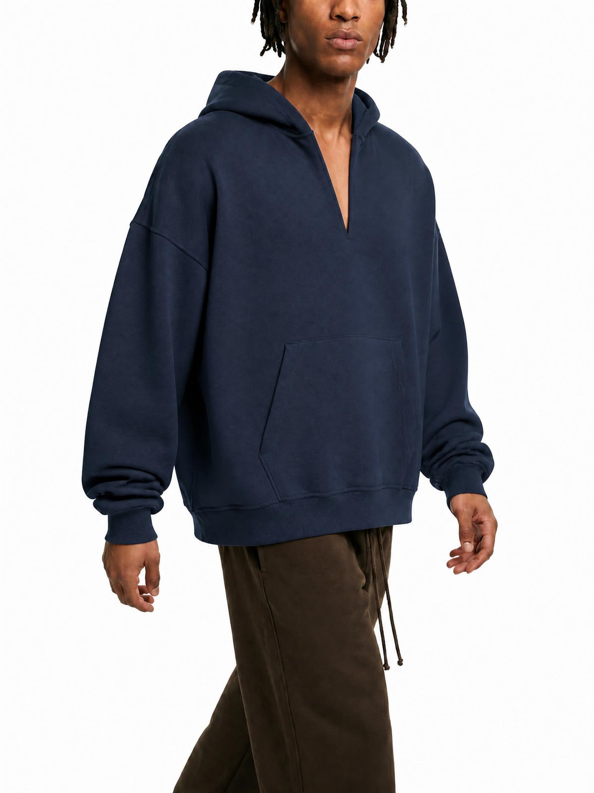 Mozzarellax Unisex Boxy Raw Edge Hoodie