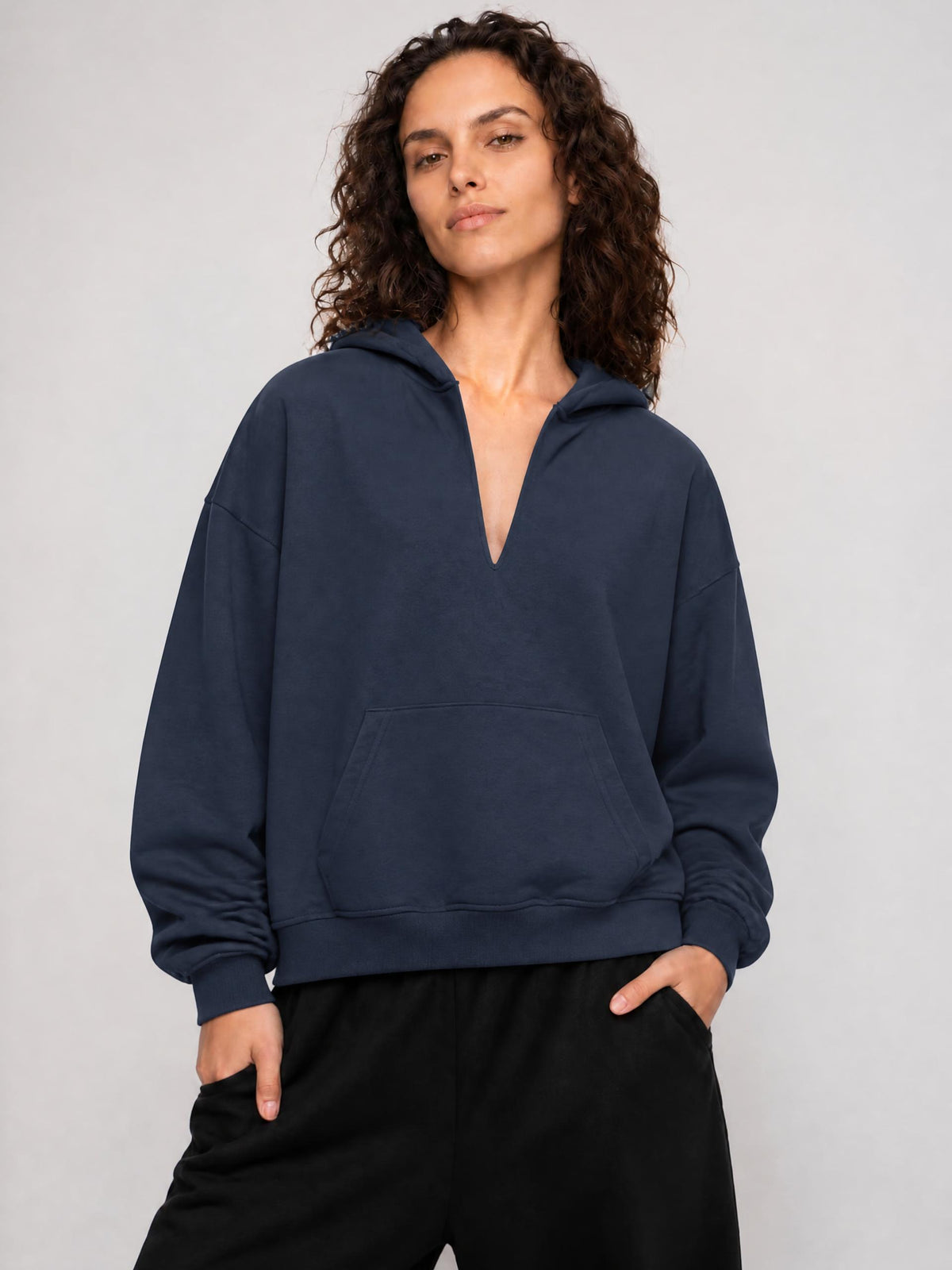 Mozzarellax Unisex Boxy Raw Edge Hoodie