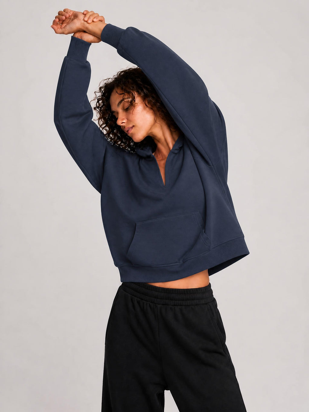 Mozzarellax Unisex Boxy Raw Edge Hoodie