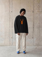 Staghorm Large Logo Unisex Waffle Raw Edge T-Shirt