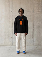 Staghorm Large Logo Unisex Waffle Raw Edge T-Shirt