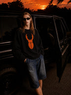 Staghorm Large Logo Unisex Waffle Raw Edge T-Shirt