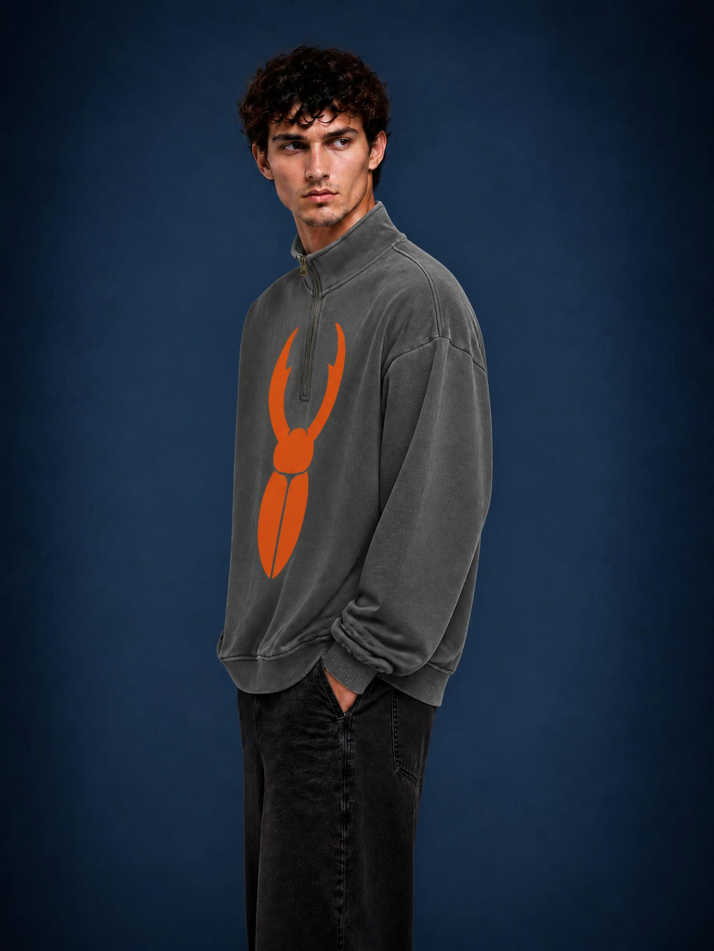 StagHorn Huge Logo Unisex Vintage Wash Fleece Sweatshirt
