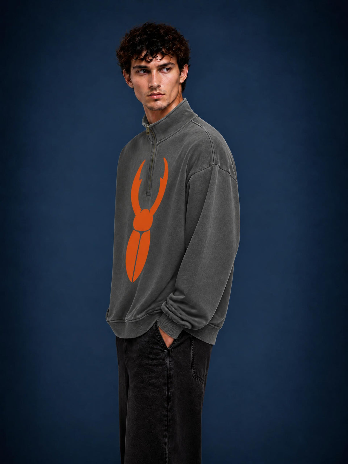 StagHorn Huge Logo Unisex Vintage Wash Fleece Sweatshirt