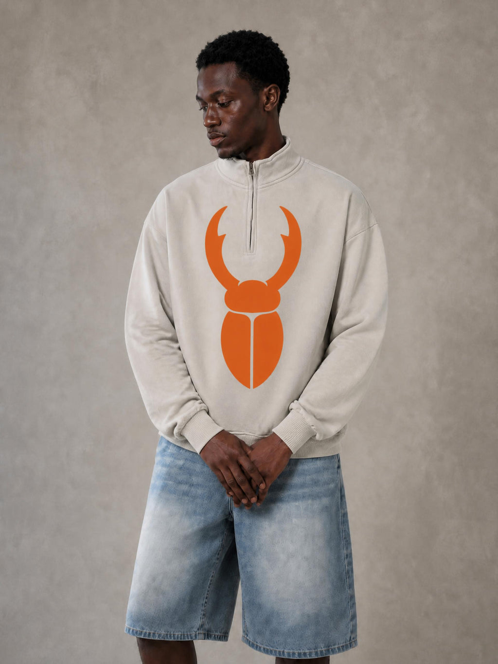 StagHorn Huge Logo Unisex Vintage Wash Fleece Sweatshirt
