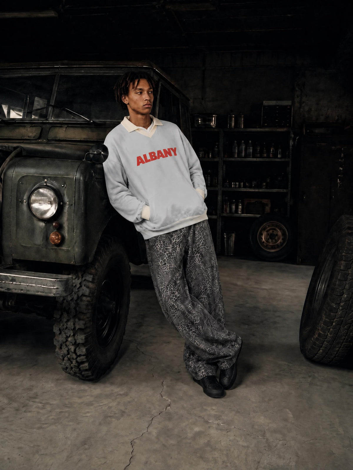 Albany Red Title DD Unisex Color Block Long Sleeve Sweatshirt