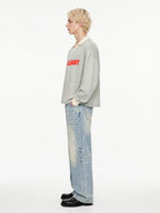 Albany Red Title DD Unisex Color Block Long Sleeve Sweatshirt