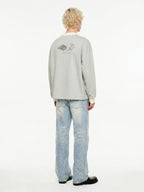 Albany Red Title DD Unisex Color Block Long Sleeve Sweatshirt
