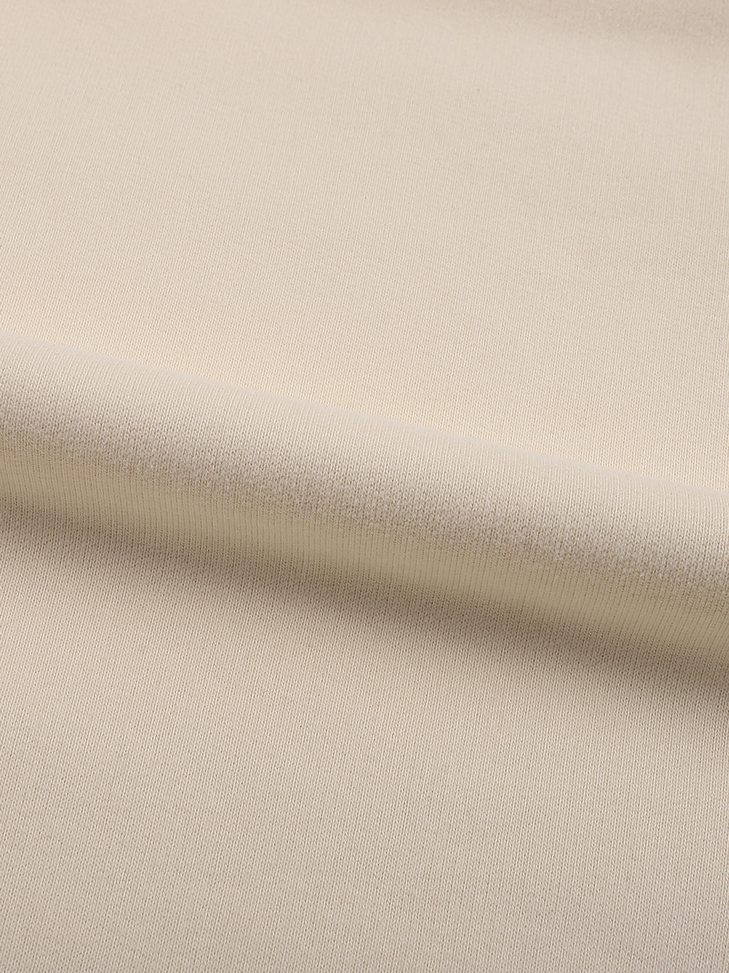 Creamy Albany Fleeced High Neck Hoodie