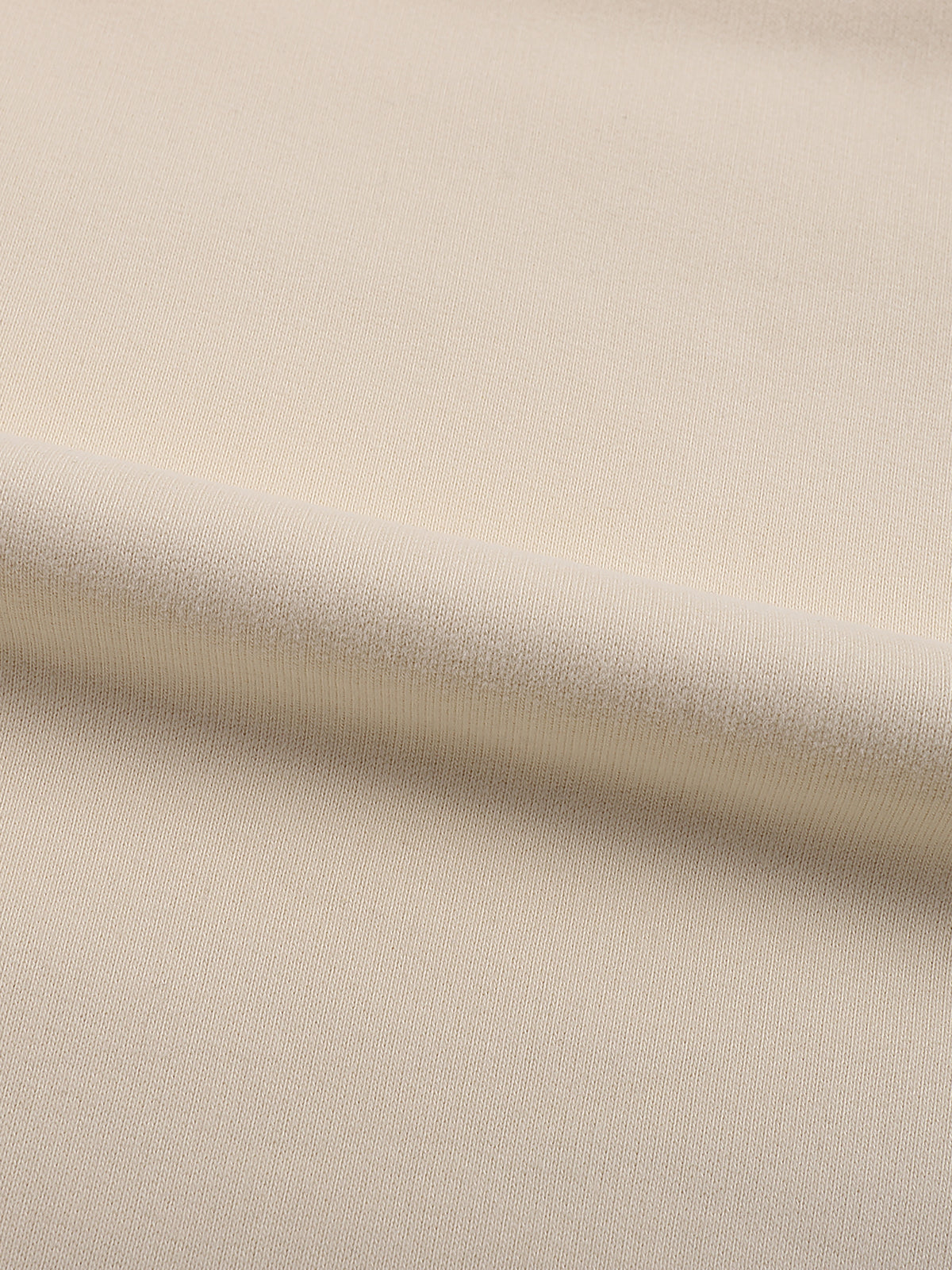 Creamy Albany Fleeced High Neck Hoodie