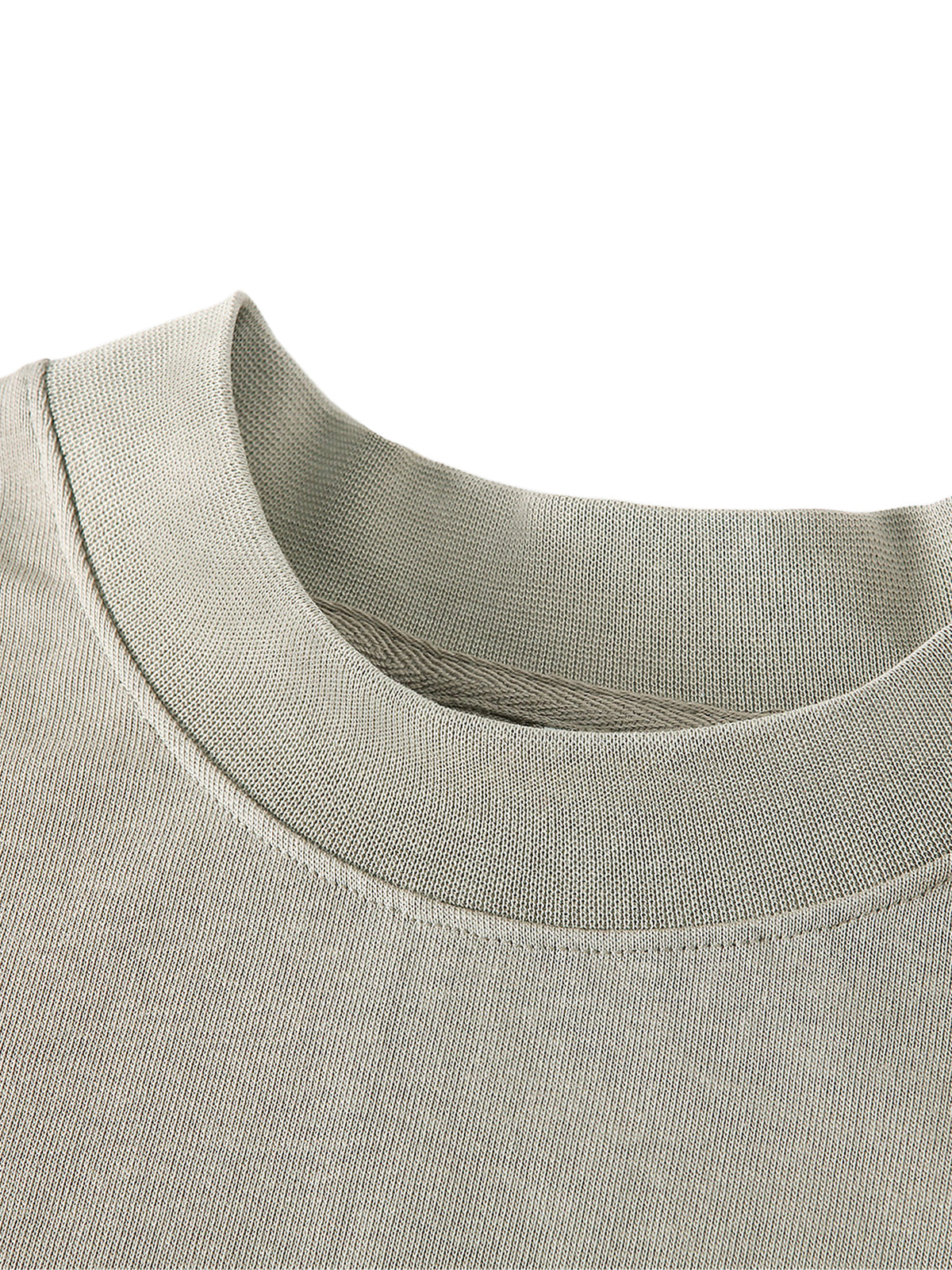 Albany Stained Glass - Blue Leaf Back- Non-Shrink Mock Neck Sweatshirt
